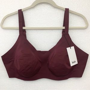 KNIX Padded V-Neck Evolution Bra Wide Strap -  Dark Cherry